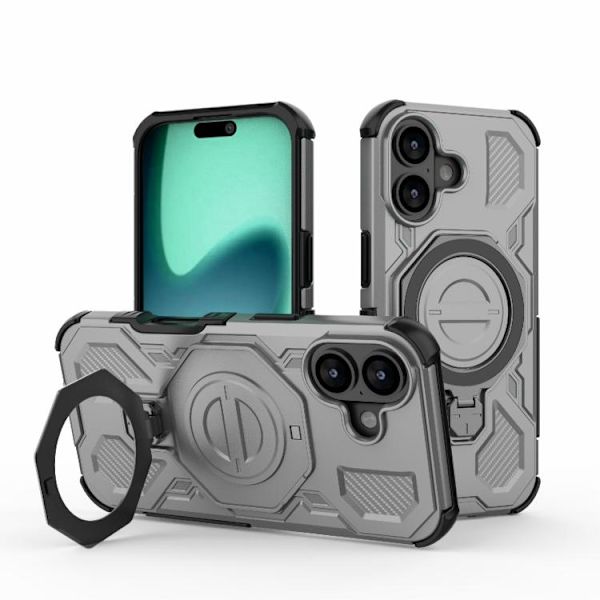 iPhone 17 Skal - Solid Färg med MagSafe Magnetisk TPU+PC Grå