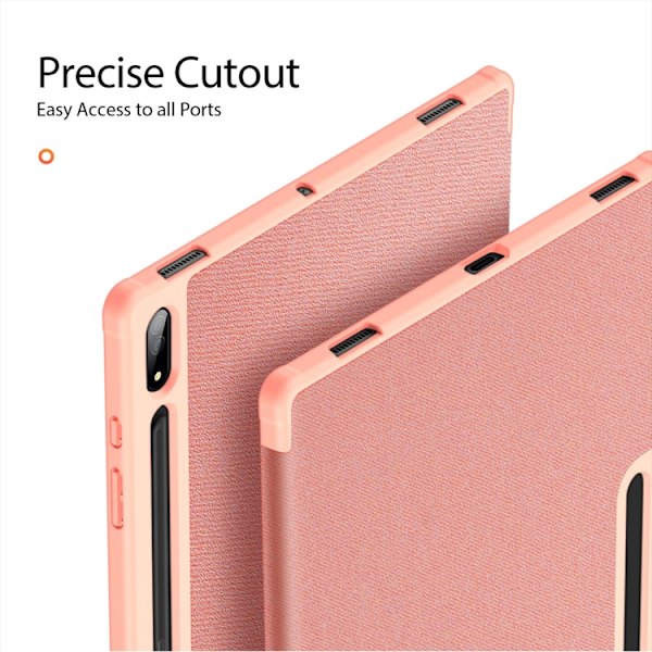 Samsung Galaxy Tab S10 Ultra Skal DUX DUCIS Domo Series Magnetisk Flip Läder Rosa