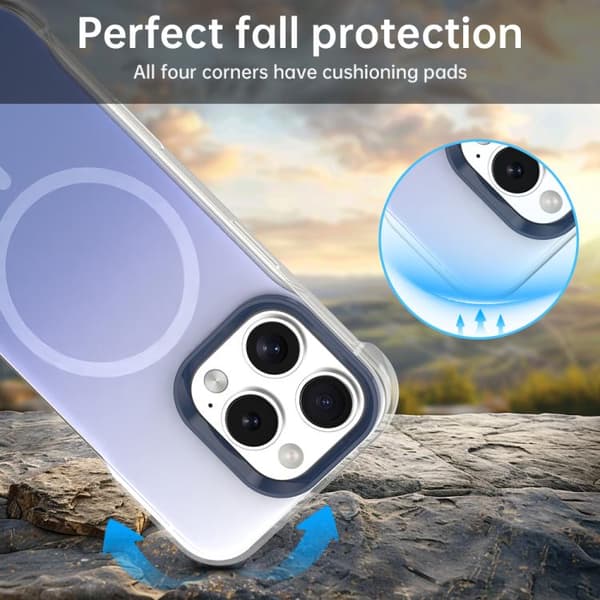 iPhone 16 Pro Borderless Series Magnetisk MagSafe Gradient Färg Skal Blå