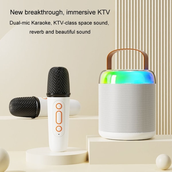 Hem Bärbar Bluetooth-högtalare Liten Utomhus Karaoke Ljud, Färg: Y1 Vit (Monokulärt vete)