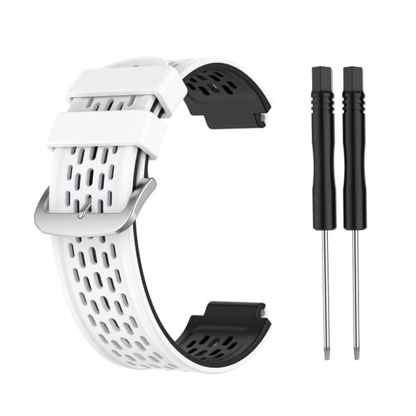 För Garmin Approach S2 / S4 Tvåfärgs watch White Black