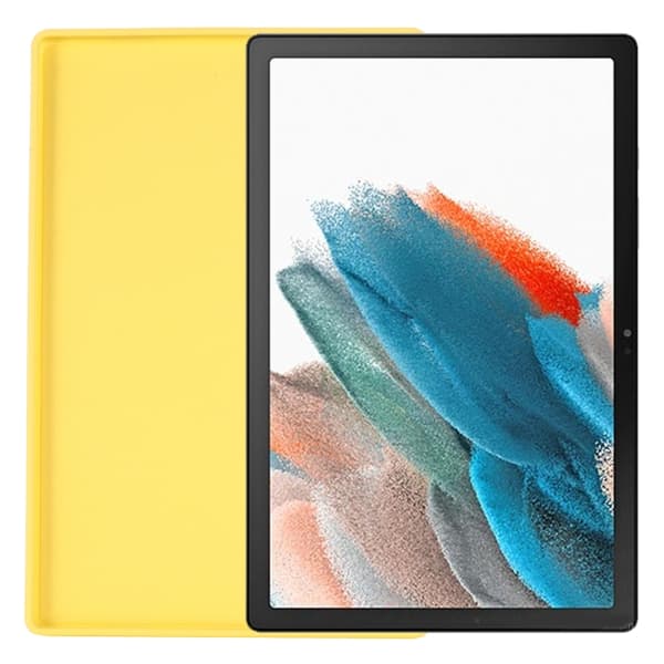 Samsung Galaxy Tab A8 10.5 (2021) Solid Färgad Silikon Stötsäker Tabletfodral Gul