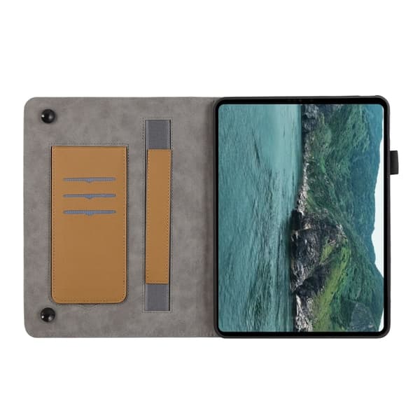 Samsung Galaxy Tab A 10.1 (2016) T580 Litchi Textur Läderfodral Brun