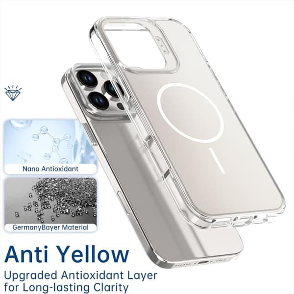 iPhone 16 Pro Max Gradient Discolor Lens Kickstand Magsafe Skal Purpur