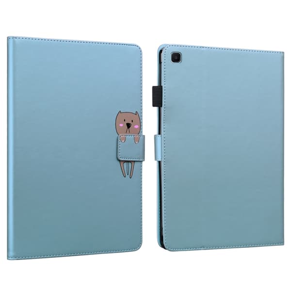 Samsung Galaxy Tab S6 Lite Cartoon Läderfodral Blå