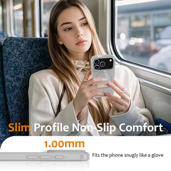 iPhone 18 Pro / iPhone 17 Pro Skal - Glansigt TPU med Stötskydd och Lanyard Vit