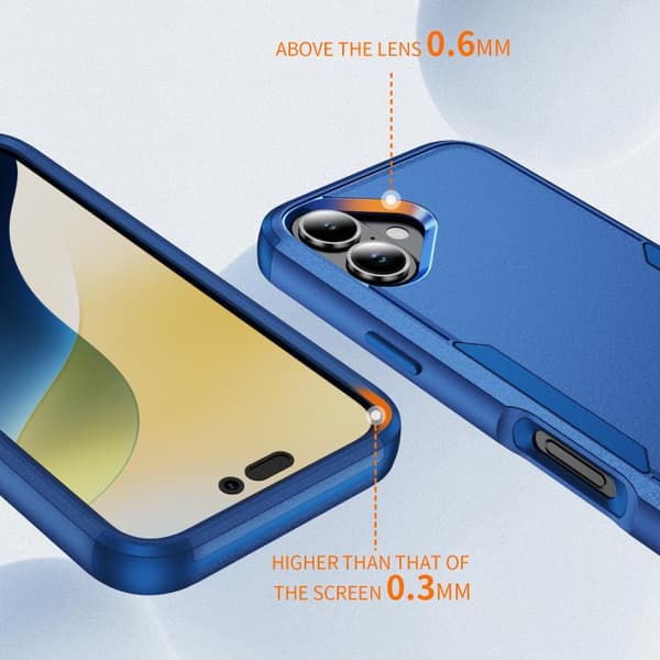 iPhone 17 Skal - TPU + PC, Stötabsorberande Kunglig blå
