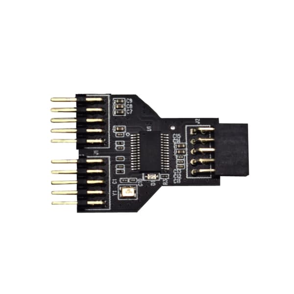 9-Pin USB 2.0 Hub Adapter - 1 to 2 Female Connector for Front Panel USB Expansion