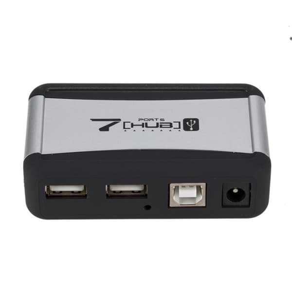 7-port USB 2.0 Hub med Bas och US Kontakt