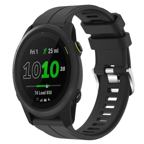 För Garmin Forerunner 745 22mm silikon watch Black