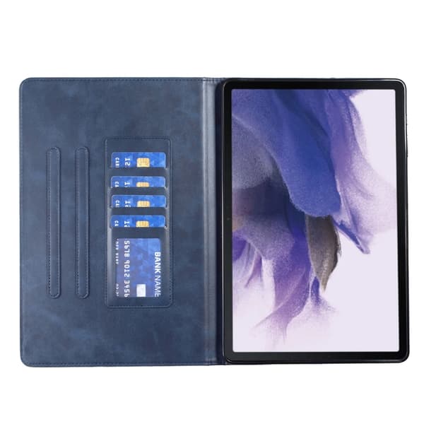 Samsung Galaxy Tab S7 FE/S7+/S8+ Prismatisk läderfodral Blå