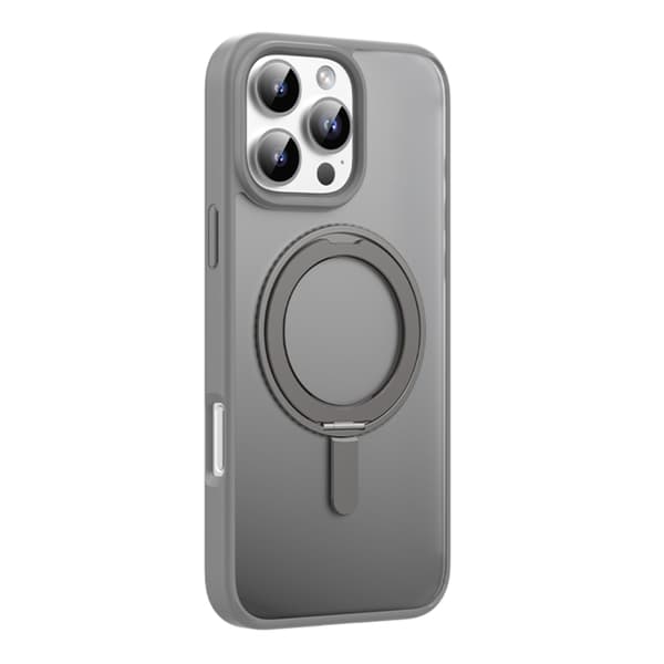 iPhone 16 Pro Max Mutural Armor Series MagSafe Magnetisk Hållare Skal Grå