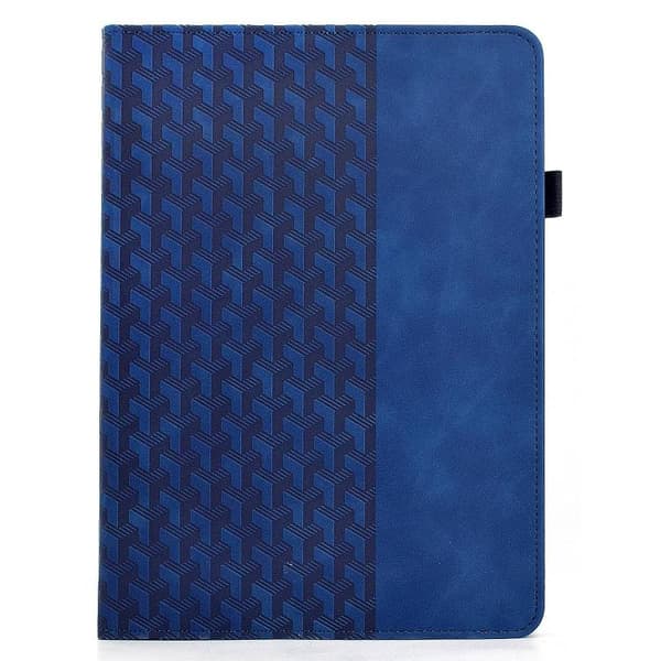 iPad mini 2024 / mini 6 Skal med Rotatable Byggblock Prägling - Smart Läderfodral Blå