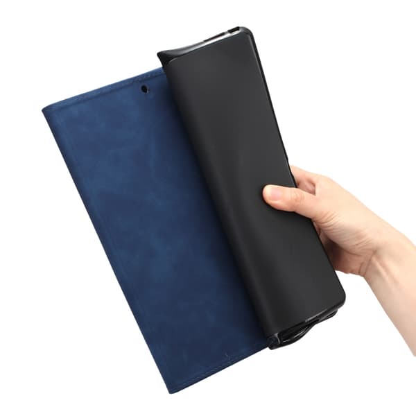 iPad mini 6 / mini 2024 Skal med Kokosnötsträd Prägling – Smart Läderfodral Blå