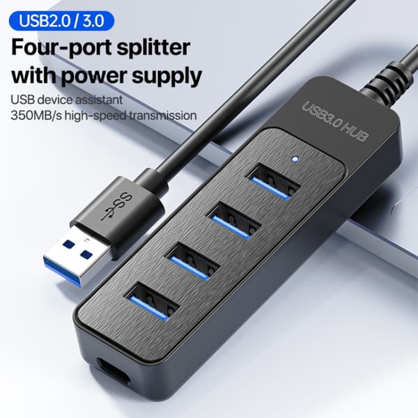 5-i-1 USB Multi-funktions Dockningsstation - Typ-C, 4xUSB 3.0, Plug & Play, Kompatibel med Windows och Mac