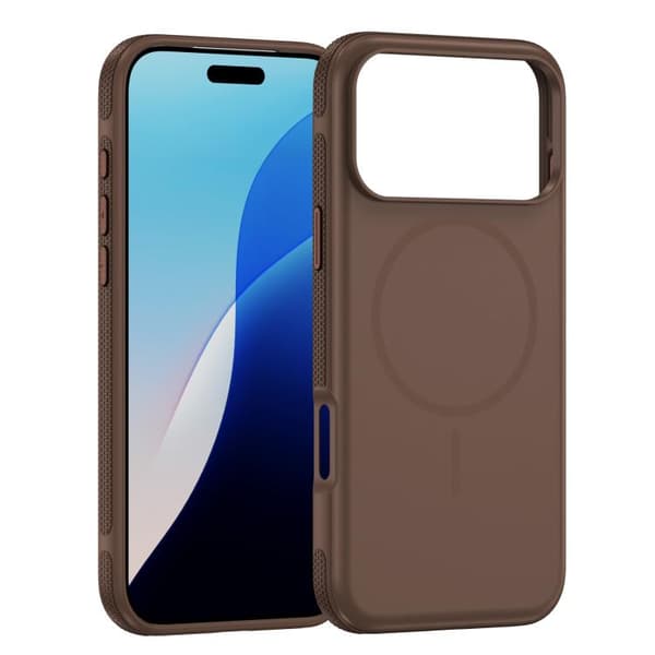 iPhone 18 Pro Max / iPhone 17 Pro Max Skal - Imitation Original Magsafe PC Hybrid TPU Kaffe