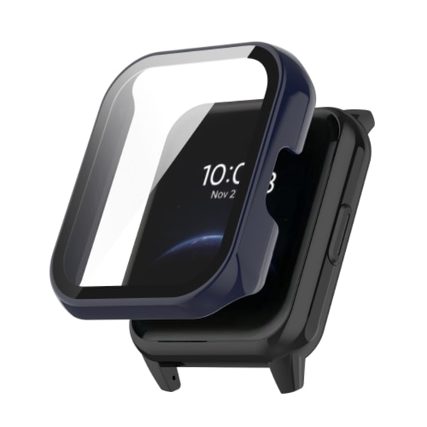 För OPPO Realme Watch 2 Pro Integrated PC+ Toughened Film Case Dark Blue