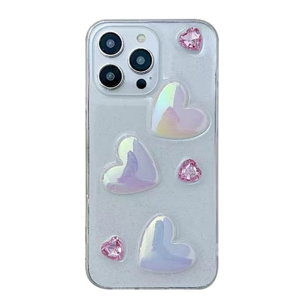 iPhone 16 Pro Kärlek Epoxy TPU Skal Rosa