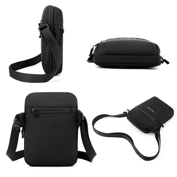 WEPOWER Herr Enkelsidig Axelväska Enkel Business Casual Crossbody Väska Mörkblå