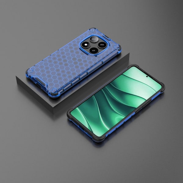 Redmi Note 14 Pro 5G - Honeycomb Stötsäker Mobilskal Blå