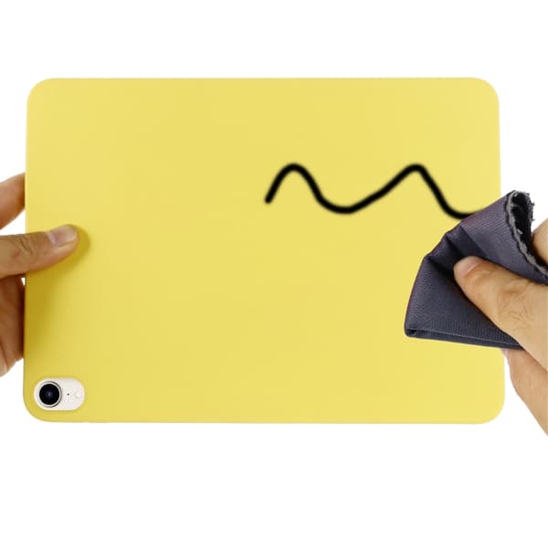 iPad mini 6 / mini 2024 Skal i Solid Färg av Flytande Silikon - Stötsäker Fulltäckande Tablet Case Gul