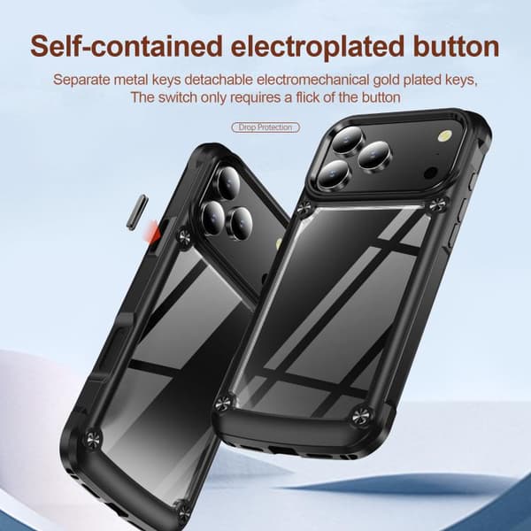 iPhone 18 Pro / iPhone 17 Pro Skal med TPU + PC Linsskydd Svart