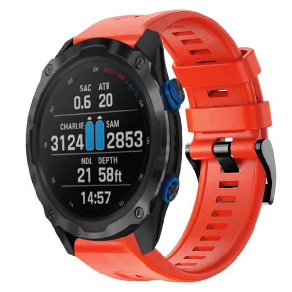 För Garmin Descent MK 2i metallspänne i enfärgad watch Red