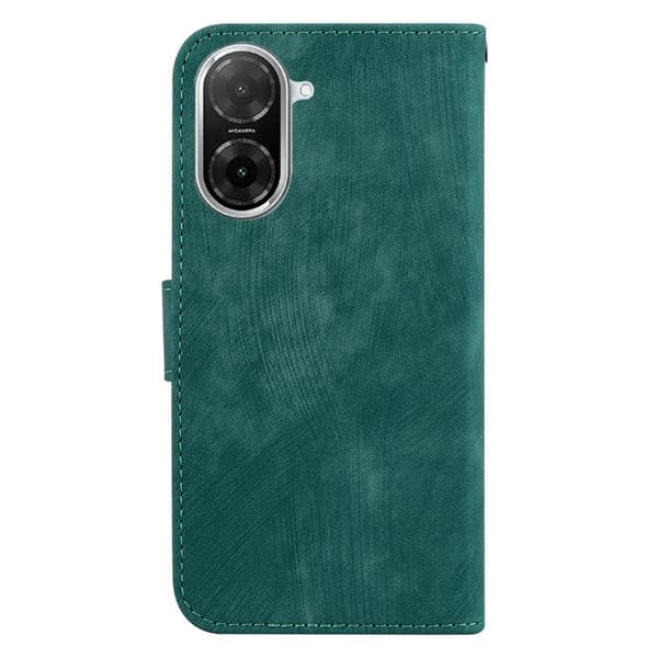 Redmi A5 4G - Litet Tiger Prägling Läderfodral Grön