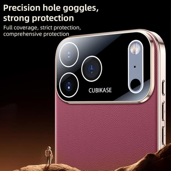 iPhone 17 Skal med lädertextur och kylfunktion Vit