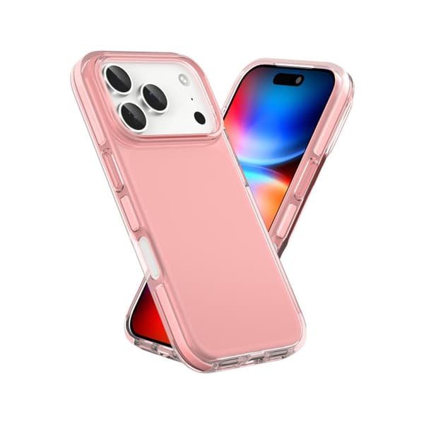 iPhone 18 Pro Max / iPhone 17 Pro Max Skal - Tvåfärgad Stötsäker Hög Transparens TPU Rosa