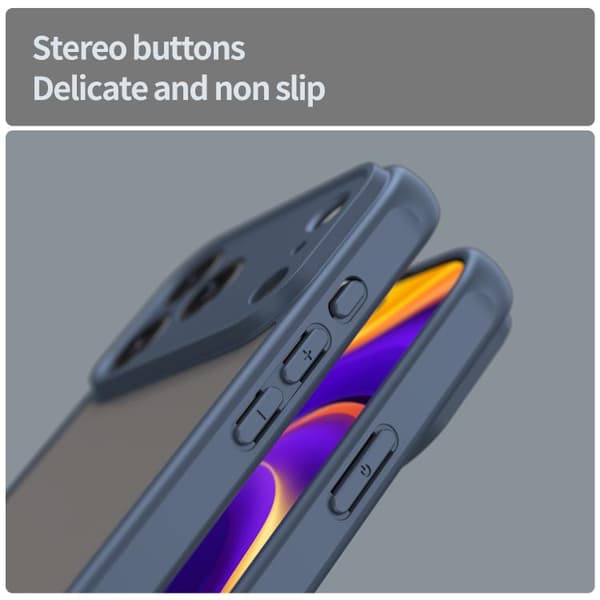 iPhone 18 Pro Max / iPhone 17 Pro Max Dun Series TPU Hybrid PC Frostad Skal Blå