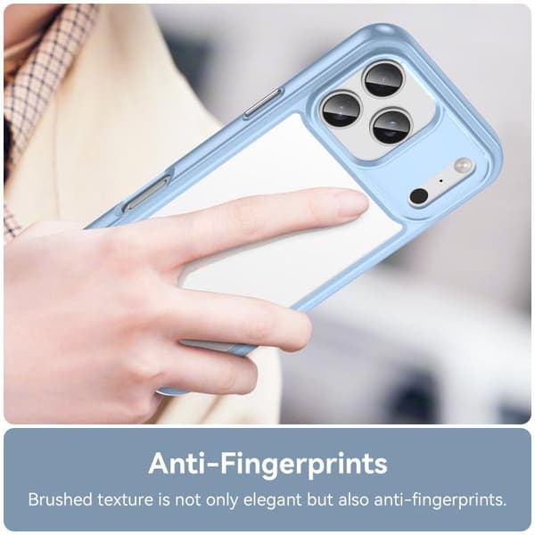 iPhone 18 Pro Max / iPhone 17 Pro Max Skal - Färgglad Serie av Akryl + TPU Blå