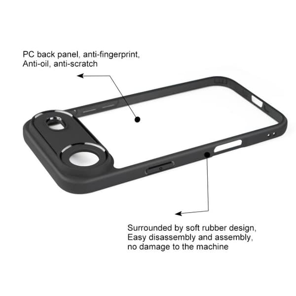 iPhone 17 Air Skal - frostat TPU + transparent PC