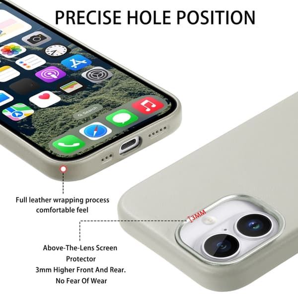 iPhone 16 Pro Electroplaterad Metallknapp MagSafe Skal Vit