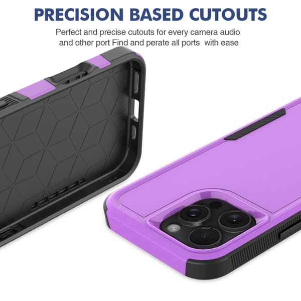 iPhone 16 Pro 2 1 PC + TPU Skal Purpur