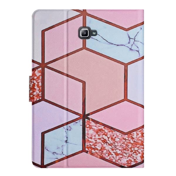 Samsung Galaxy Tab A 10.1 T580 Marble Mönster Smart Läderfodral Splicing Marble
