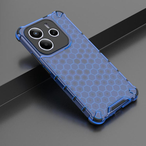 Redmi Note 14 5G - Honeycomb Stöttålig Mobilskal Blå