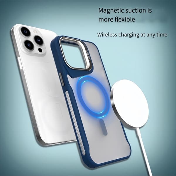 iPhone 16 Pro Max MagSafe Magnetisk Metallskal Svart
