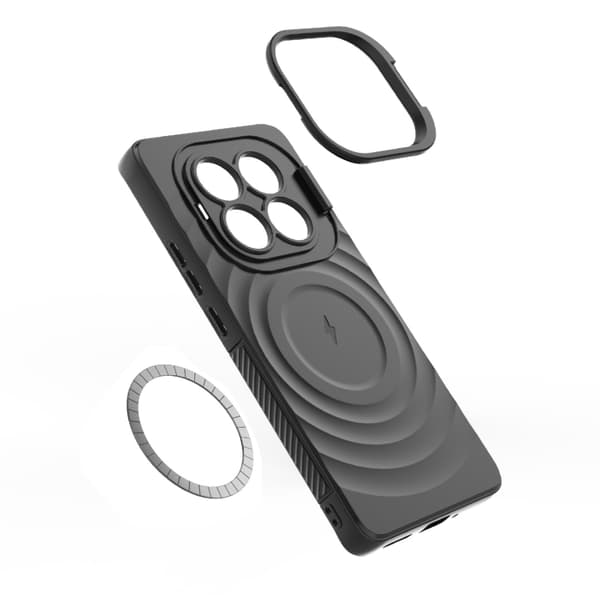 Redmi Note 14 Pro 5G - Linseram med MagSafe, Korrugerad fodral Röd