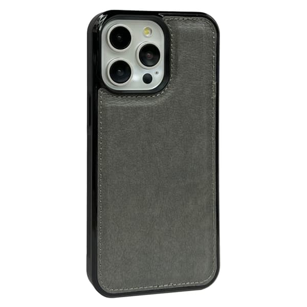 iPhone 16 Pro Max Solid Color Metallspänne Kortfack Skal Grå