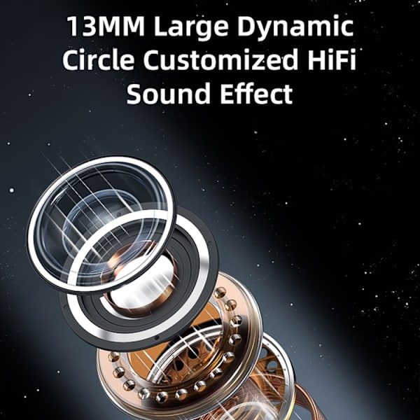 ROCK R3 Steampunk Mecha Trådlösa Bluetooth-hörlurar Vinterblått