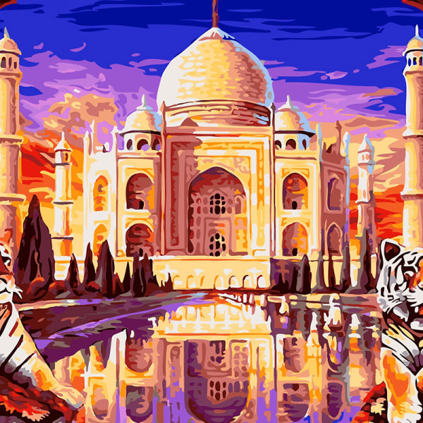 5D DIY-målningssatser för diamond painting - Taj Mahal