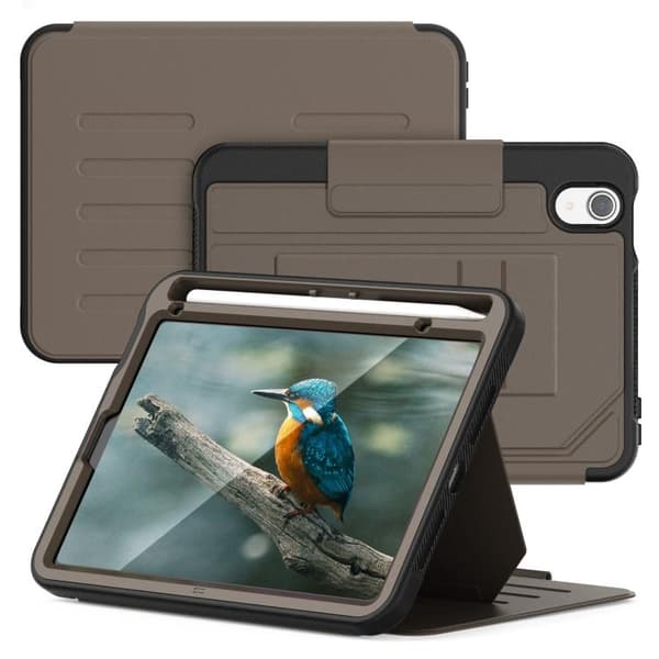 iPad mini 2024 / mini 6 Skal i Magnetiskt Läderfodral Brun