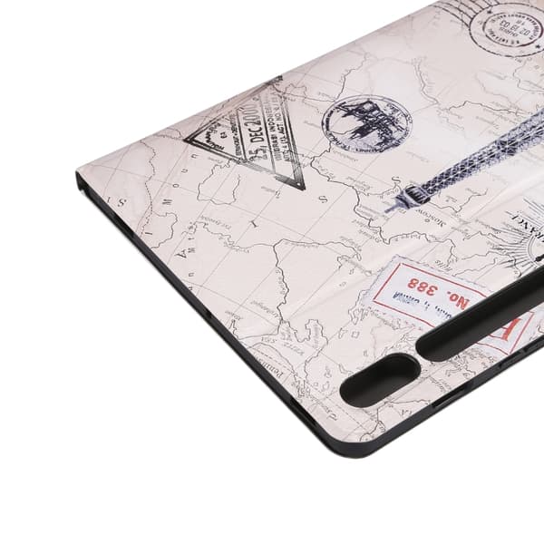 Samsung Galaxy Tab S8/S7 Smartfodral med målat pennfack Eiffeltornet