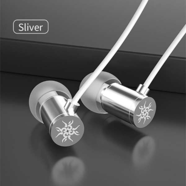 CVJ In Ear Wired  Sleep Line Control Små Hörlurar Silver