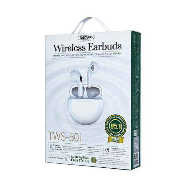REMAX TWS-50i True Wireless Stereo Bluetooth-hörlurar Svart