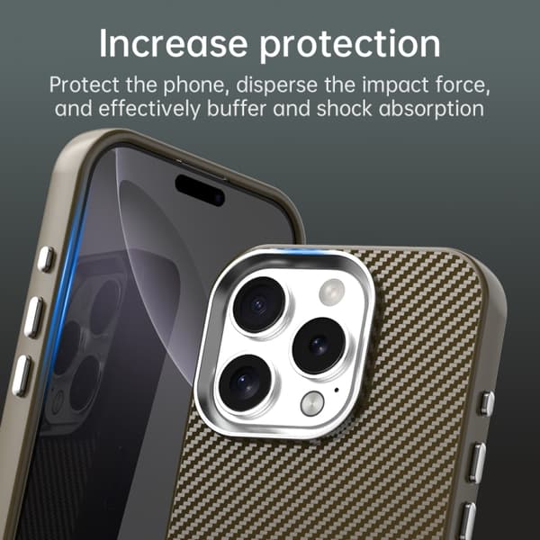 iPhone 16 Pro Max Kolfiber Series IMD Skal Brun