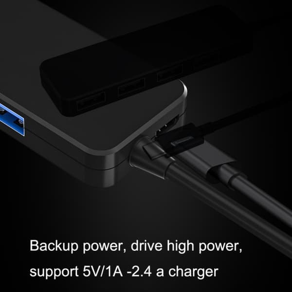 AC3-L43 USB-C 4-Port High-Speed Expansion Dock - 120cm, 5Gbps Data Transfer, Plug & Play, Multi-Device Support, Durable ABS Design