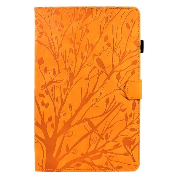 Samsung Galaxy Tab A7 Lite Fortune Tree Tryckblomma PU Fodral Kaki