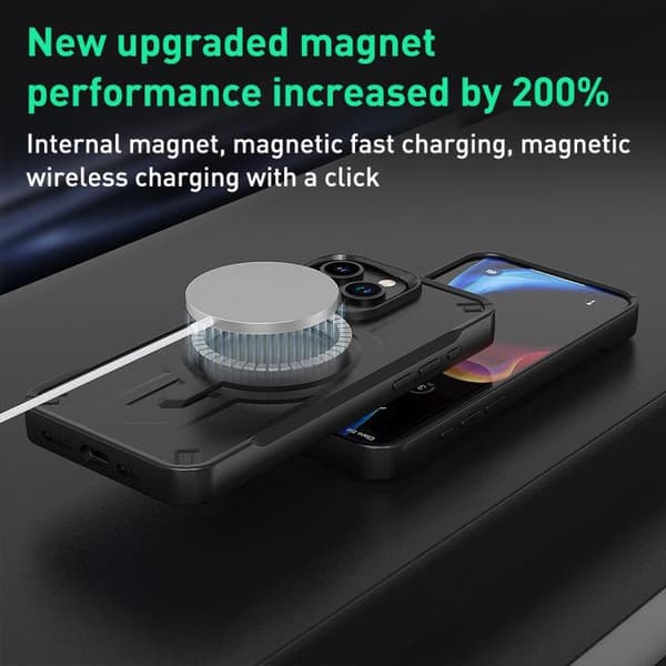 iPhone 16 Pro Breaker Velvet MagSafe Magnetisk TPU Skal Grå